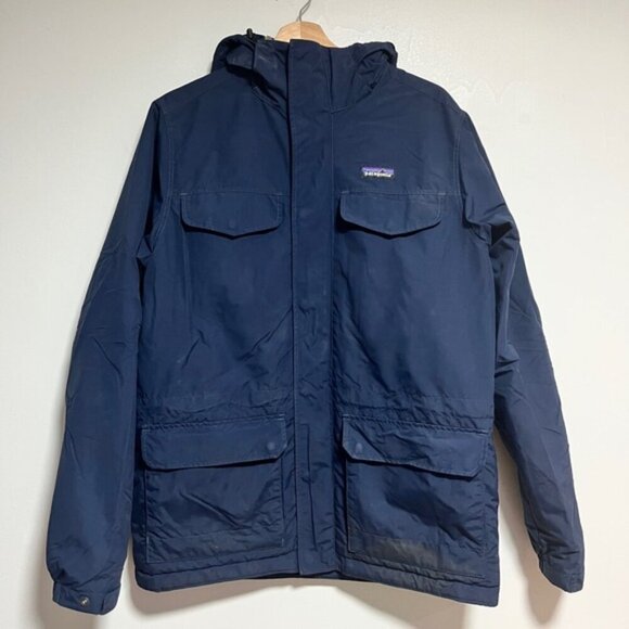 Patagonia Navy Blue Winter Parka - Men’s Medium - Fleece Lined - Picture 2 of 15